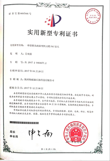 চীন Shaanxi Hainaisen Petroleum Technology Co.,Ltd সার্টিফিকেশন